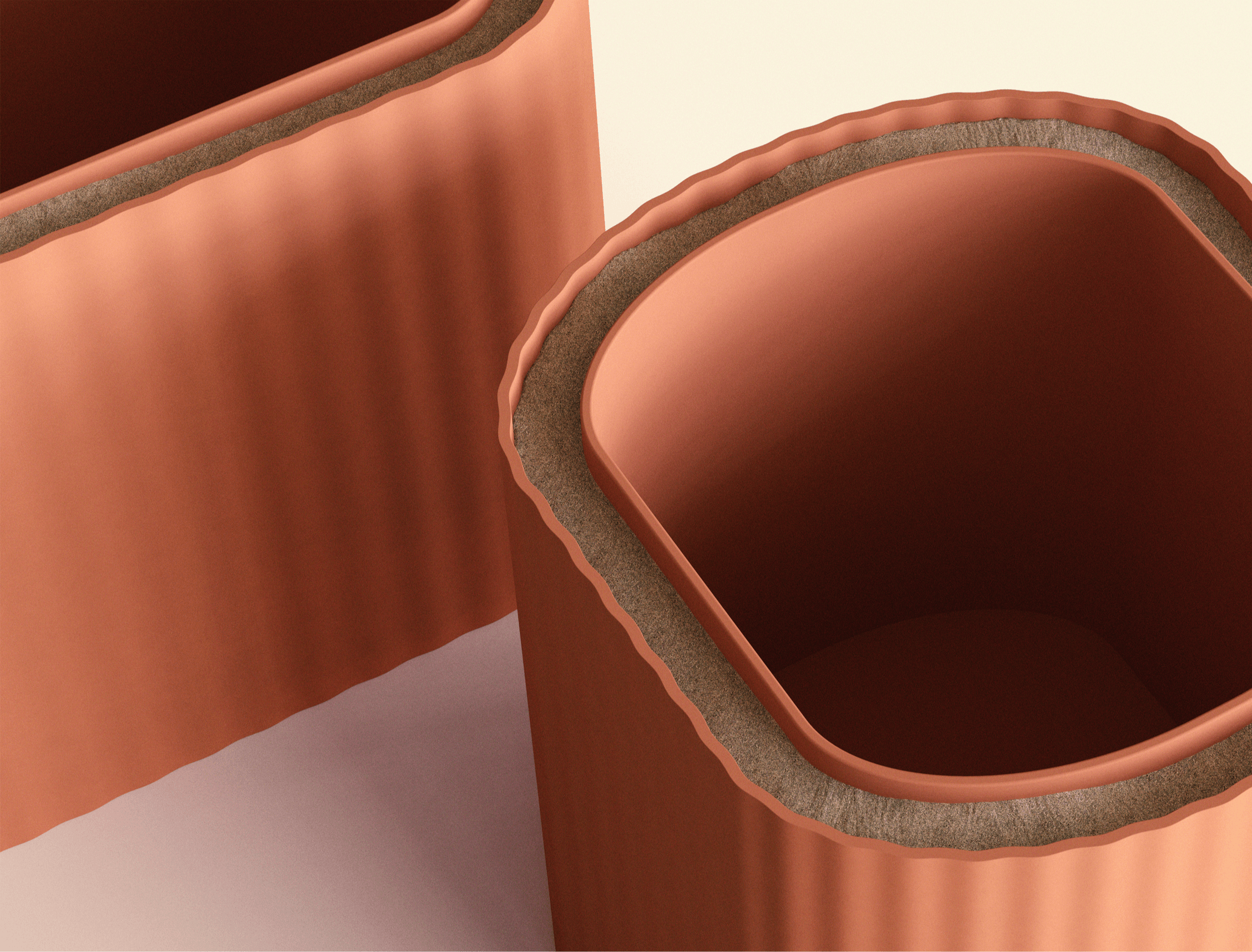Terracotta food vessels